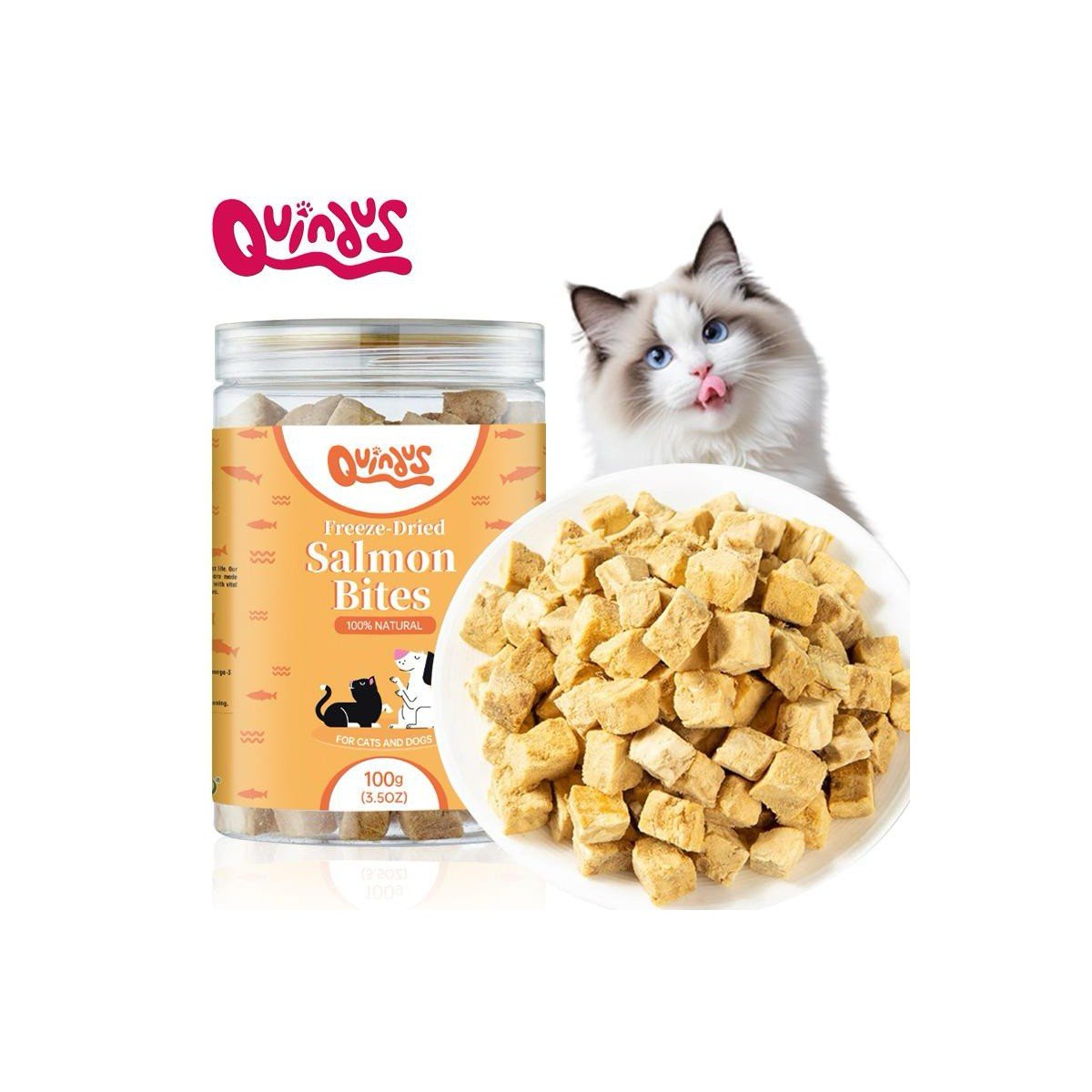 salmon bites para la falta de energía en gatos