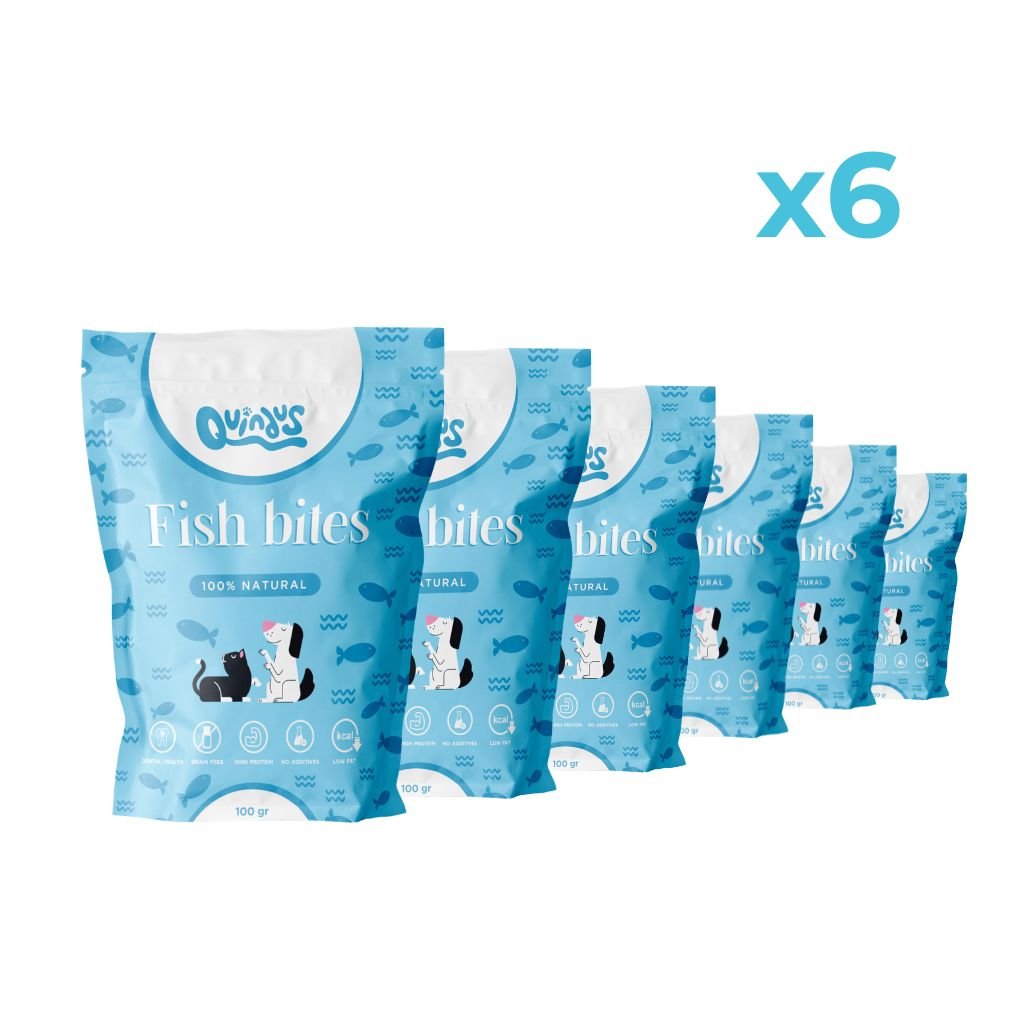 Bocaditos de Pescado para Perros y Gatos - Pack de 6 | Quindus